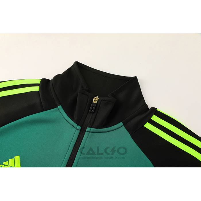 Tuta da Track di Giacca Manchester United 2024-2025 Nero e Verde